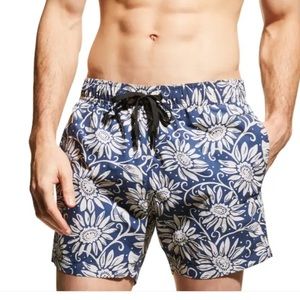 NEW ONIA Charles 5" Liberty Daisy Swim Trunks Size Large